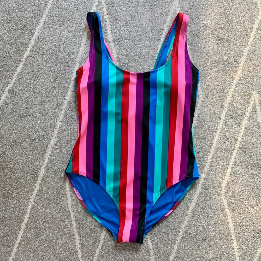 Old Navy BRAND NEW Colorful Striped One Piece Swimsuit